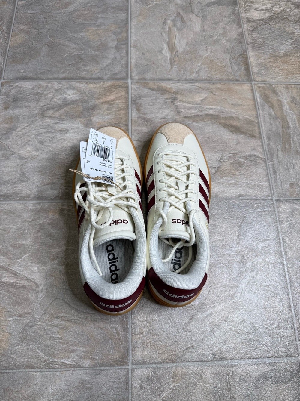Addias VL Court Bold Women’s Shoe Size 7.5 Cream JQ5642 NWT - Picture 6 of 8